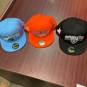 3 New Era Hats Size 8 NFL